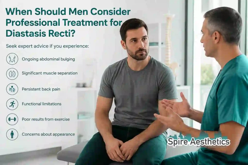 When Should Men Consider Professional Treatment for Diastasis Recti Northwood?