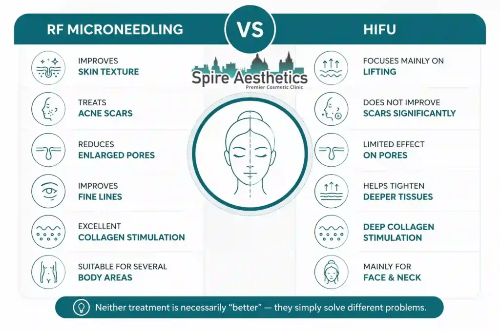 RF Microneedling vs HIFU: Which Treatment Gives Better Results Northwood?